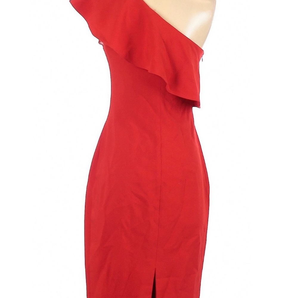 Likely One Shoulder Ruffle Dress Size 4 ❤️ - Picture 2 of 3